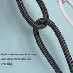 Oatsbasf 03083 便攜多功能 Micro USB + USB-C / Type-C + 8 Pin 三合一充電線，白色、灰色、橙色、綠色