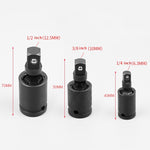 Windurate萬向接頭連接器 電動扳手套筒接頭 電動轉向頭，規格：1/4英吋，1/4英吋，1/2英吋，3/8英吋