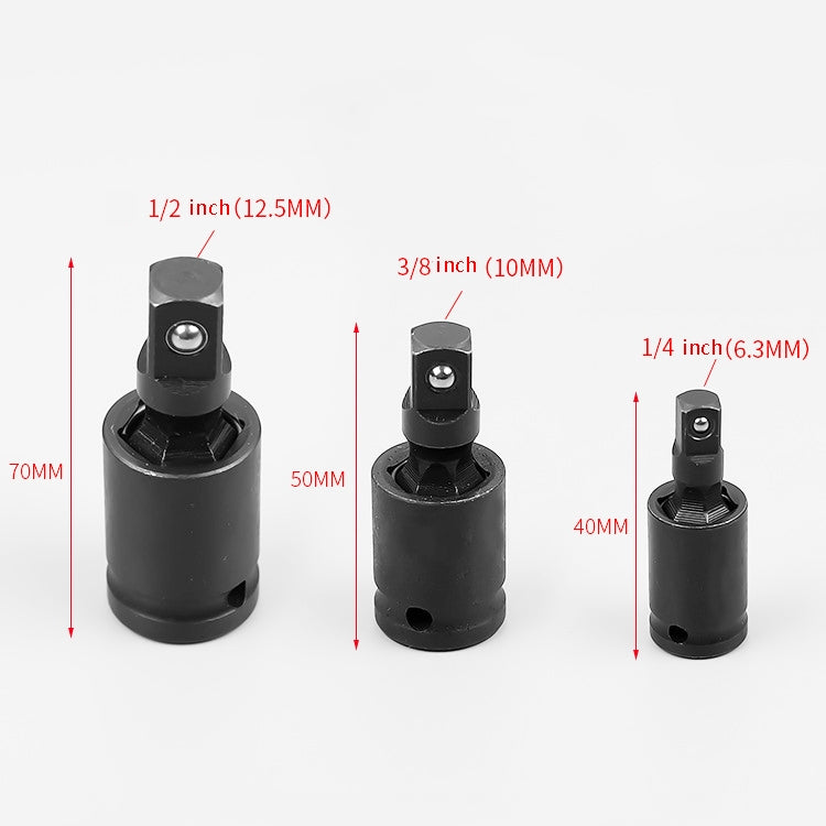 Windurate萬向接頭連接器 電動扳手套筒接頭 電動轉向頭，規格：1/4英吋，1/4英吋，1/2英吋，3/8英吋