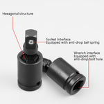 Windurate萬向接頭連接器 電動扳手套筒接頭 電動轉向頭，規格：1/4英吋，1/4英吋，1/2英吋，3/8英吋