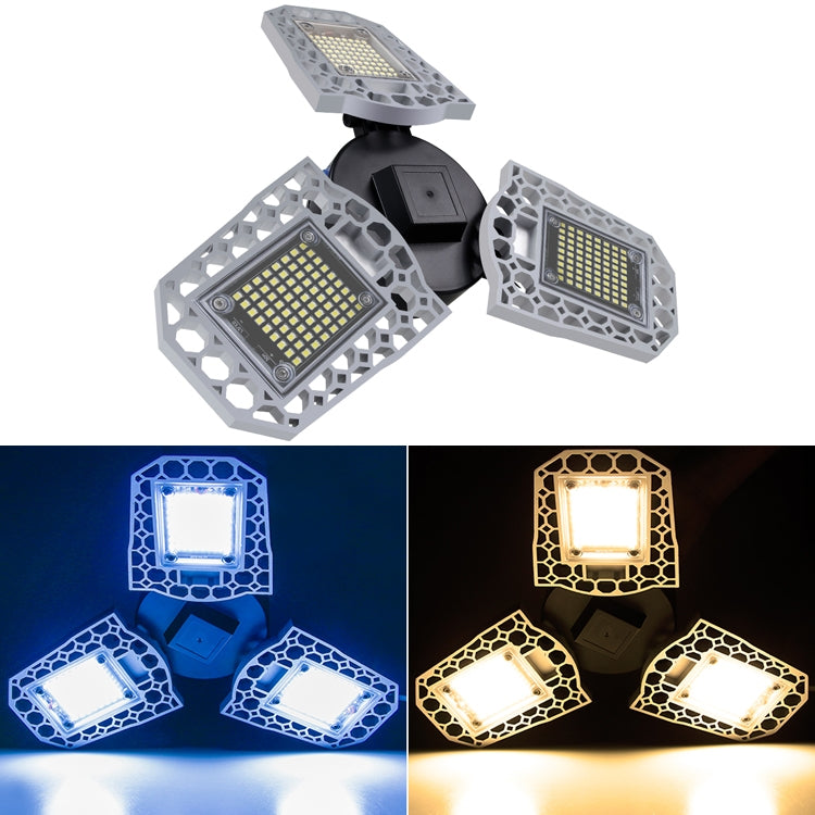 LED 工業礦燈 防水光感折疊三葉車庫燈，60W，80W，100W