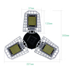 LED 工業礦燈 防水光感折疊三葉車庫燈，60W，80W，100W