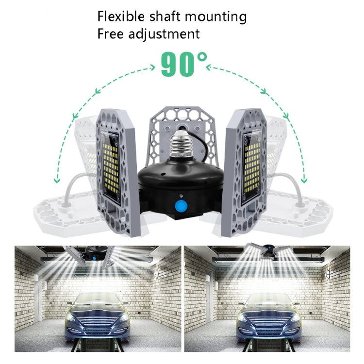 LED 工業礦燈 防水光感折疊三葉車庫燈，60W，80W，100W
