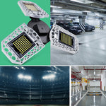 LED 工業礦燈 防水光感折疊三葉車庫燈，60W，80W，100W