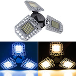 LED 工業礦燈 防水光感折疊三葉車庫燈，60W，80W，100W