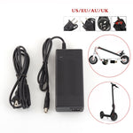 THGX-4202 42V / 2A DC 5.5mm 充電接口通用電動滑板車電源適配器鋰電池充電器，適用於小米米家 M365 及 Ninebot ES2 / ES4，歐規插頭、美規插頭、英規插頭、澳規插頭