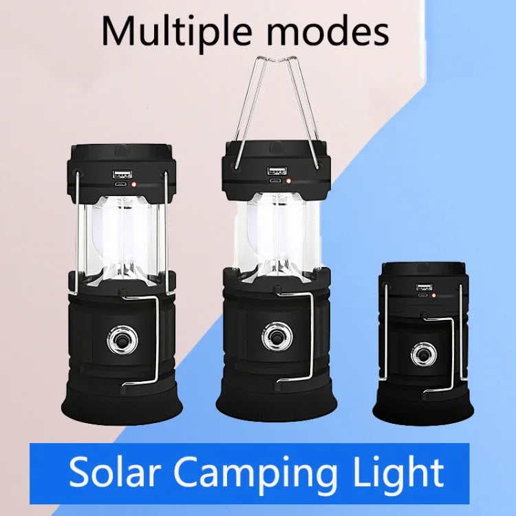 5803 太陽能露營燈戶外 LED 應急便攜燈支持 USB 輸出，太陽能 + USB