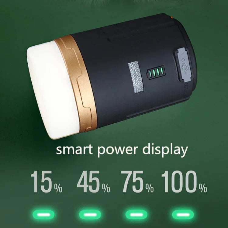 Y10 遙控露營燈戶外照明便攜 USB 帳篷燈 LED 燈籠燈，YD-29 黑色