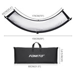 FOMITO U型彎曲攝影棚反光板 4合1 金銀白黑反光板，U型 4合1