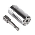 通用扭力扳手頭套筒套7-19mm 電鑽棘輪襯套扳手鑰匙魔術多功能手動工具，7-19mm 扳手