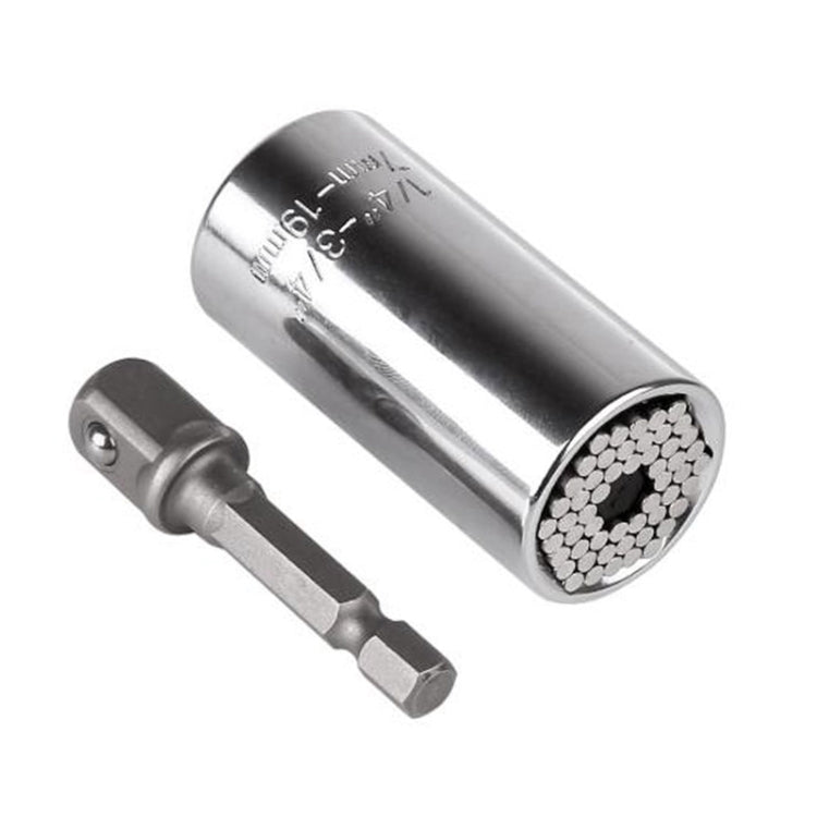 通用扭力扳手頭套筒套7-19mm 電鑽棘輪襯套扳手鑰匙魔術多功能手動工具，7-19mm 扳手