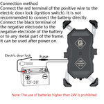 Kewig Motorcycle Outdoor Riding Four-Claw Fixed Mobile Phone Bracket QC3.0 Fast Charging Waterproof Holder, M11-B