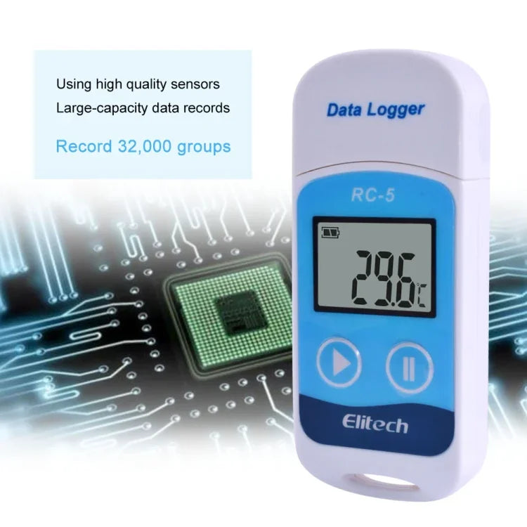 TTE35065 數字 USB 溫度數據記錄器，適用於倉庫儲存、冷藏、冷凍庫和實驗室，TTE35065