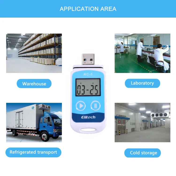 TTE35065 數字 USB 溫度數據記錄器，適用於倉庫儲存、冷藏、冷凍庫和實驗室，TTE35065