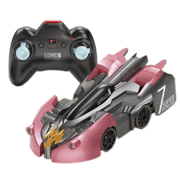 遙控壁虎車迷你電動遙控車兒童玩具，紅色充電手柄 RC 版，紅色火焰手柄 RC 版，藍色剎車手柄 RC 版，藍色閃電手柄 RC 版，紅色充電手錶 RC 版