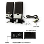 Edifier R10U 迷你 USB 筆記型電腦喇叭，R10U 黑色