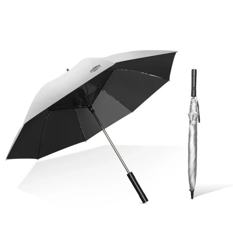 9033 日曬雨用雙功能傘 多功能扇 鈦銀膠防曬抗紫外線長柄傘, 粉色, 黑色, 墨綠