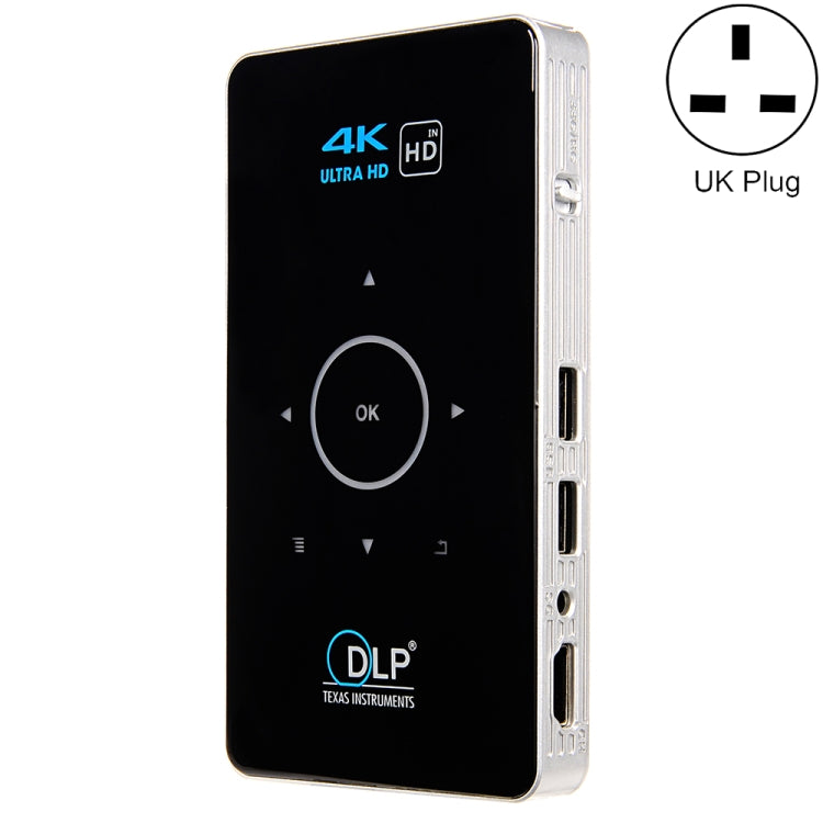 C6 1G+8G Android 系統智能 DLP 高清迷你投影機 便攜家用手機投影機，美國插頭（黑色），歐洲插頭（黑色），英國插頭（黑色），澳洲插頭（黑色），美國插頭（白色），澳洲插頭（白色）