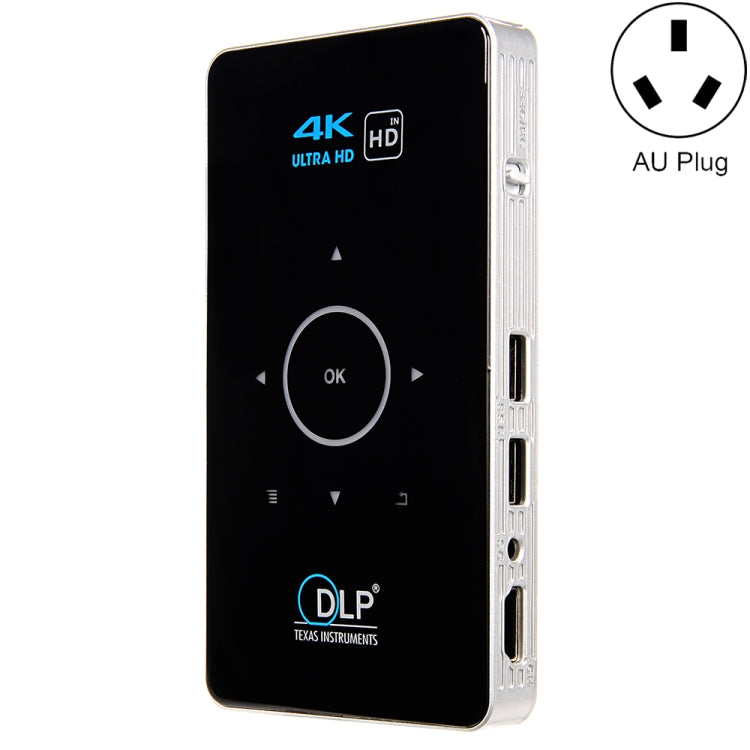 C6 1G+8G Android 系統智能 DLP 高清迷你投影機 便攜家用手機投影機，美國插頭（黑色），歐洲插頭（黑色），英國插頭（黑色），澳洲插頭（黑色），美國插頭（白色），澳洲插頭（白色）