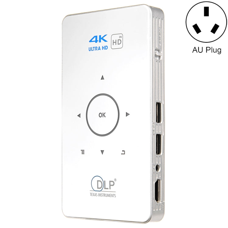 C6 1G+8G Android 系統智能 DLP 高清迷你投影機 便攜家用手機投影機，美國插頭（黑色），歐洲插頭（黑色），英國插頭（黑色），澳洲插頭（黑色），美國插頭（白色），澳洲插頭（白色）