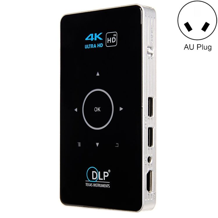 C6 2GB+32GB Android 智能 DLP 高清投影機 迷你無線投影機，美國插頭（黑色），歐洲插頭（黑色），英國插頭（黑色），澳洲插頭（黑色），美國插頭（白色），英國插頭（白色），澳洲插頭（白色）