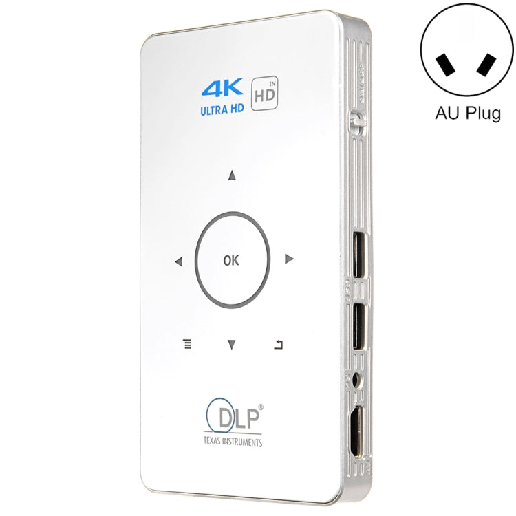 C6 2GB+32GB Android 智能 DLP 高清投影機 迷你無線投影機，美國插頭（黑色），歐洲插頭（黑色），英國插頭（黑色），澳洲插頭（黑色），美國插頭（白色），英國插頭（白色），澳洲插頭（白色）