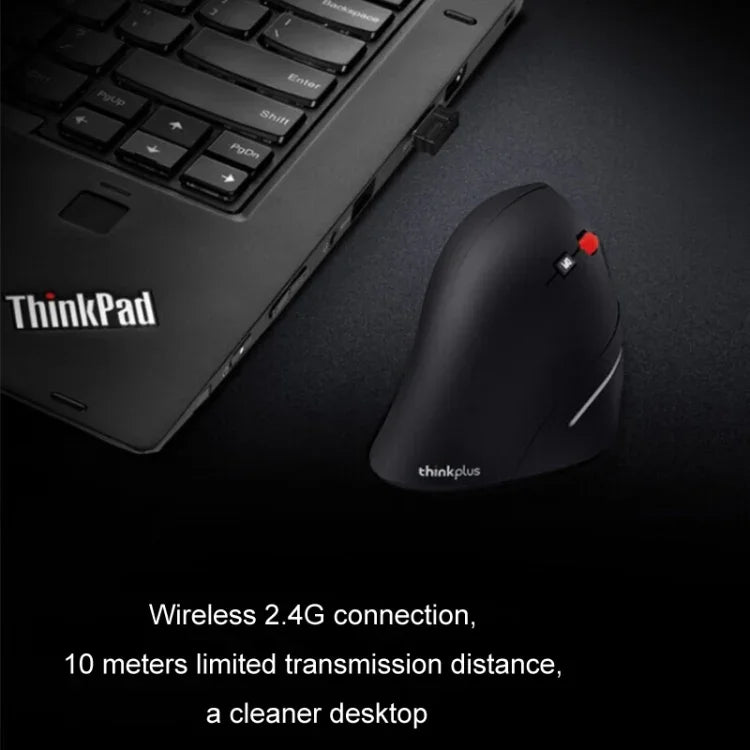 Lenovo Thinkbook 無線滑鼠人體工學設計側握滑鼠，側握滑鼠