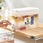 家用冷水瓶帶水龍頭 冰箱水果茶壺 夏季水桶，3.5L冷水瓶