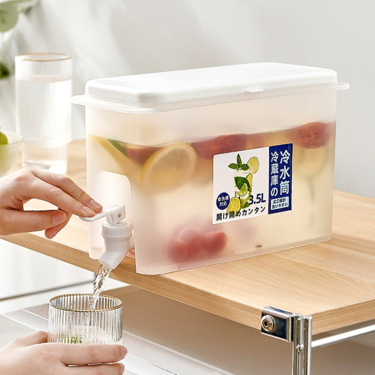 家用冷水瓶帶水龍頭 冰箱水果茶壺 夏季水桶，3.5L冷水瓶