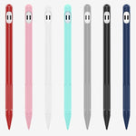 2組4合1觸控筆矽膠保護套 + 防丟繩組，適用於Apple Pencil 1，翡翠白、墨黑、薄荷綠、新鮮粉、紅色、午夜藍、商務灰