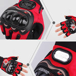 PRO-BIKER PRO01C 戶外騎行手套摩托車防摔安全保護半指手套，M, L, XL, XXL