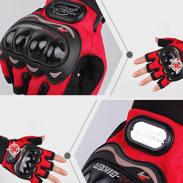 PRO-BIKER PRO01C 戶外騎行手套摩托車防摔安全保護半指手套，M, L, XL, XXL
