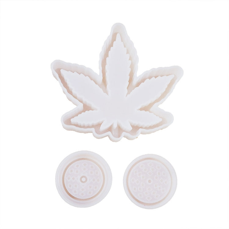 DIY水晶環氧樹脂楓葉煙灰缸牙齒磨損香煙研磨組合矽膠模具，楓葉形狀