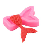 迷你美人魚尾液態矽膠模具 翻糖烘焙模具，小號（粉紅）15-95，大號（粉紅）15-94，小號（灰色）15-95，大號（灰色）15-94