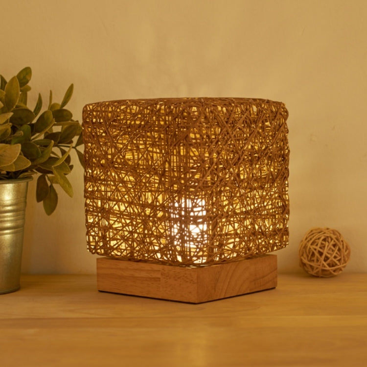USB Square Sepak Takraw Table Lamp Bedroom Bedside Decorative Light, Spec:, Button Switch+Base, Dimming Switch+Base