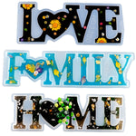 DIY水晶環氧樹脂矽膠字母模具，反字MD3300_LOVE模具，反字MD3301_HOME模具，反字MD3302_Family模具，正字MD3313_LOVE模具，正字MD3314_HOME模具，正字MD3315_FAMILY模具