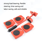 CY-0102 5合1 家用搬運床重物搬運滑輪家具移動器 多功能搬運工具, 紅色 (150KG), 黃色 (300KG), 銀色 (500KG), 紅黑撬棍 (150KG), 坦克 (100KG), 卡通 (100KG)