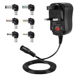 C5 3-12V 12W 可調電壓穩壓開關電源供應器 電源適配器 多功能充電器 含 DC 接頭，美規插頭，英規插頭，歐規插頭