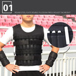 運動背心腿部及手臂負重帶健身訓練負重設備，規格：1kg 背心，1kg 背心，3kg 背心，5kg 背心，10kg 背心，15kg 背心，10kg 套裝，15kg 套裝