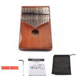 17 音調拇指鋼琴 Kalimba 初學者入門指鋼琴，棕色，棕色套裝，黃色，黃色套裝，木質，木質套裝，黑色，黑色套裝