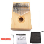 17 音調拇指鋼琴 Kalimba 初學者入門指鋼琴，棕色，棕色套裝，黃色，黃色套裝，木質，木質套裝，黑色，黑色套裝