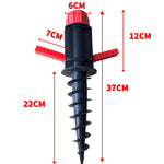 32mm 管徑戶外海灘遮陽傘配件大型塑膠便攜螺旋地插，32mm 遮陽傘配件