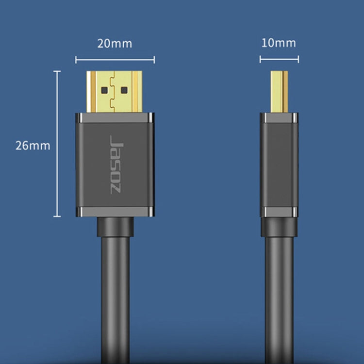 Jasoz 4K HDMI 高清投影機線 電腦視訊線 無氧銅芯，線長：0.5m、1m、1.5m、2m、3m、5m、8m、10m、12m、15m、20m