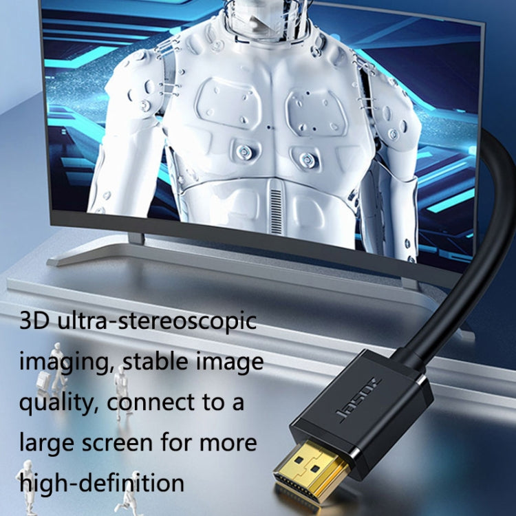 Jasoz 4K HDMI 高清投影機線 電腦視訊線 無氧銅芯，線長：0.5m、1m、1.5m、2m、3m、5m、8m、10m、12m、15m、20m
