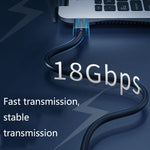 Jasoz 4K HDMI 高清投影機線 電腦視訊線 無氧銅芯，線長：0.5m、1m、1.5m、2m、3m、5m、8m、10m、12m、15m、20m