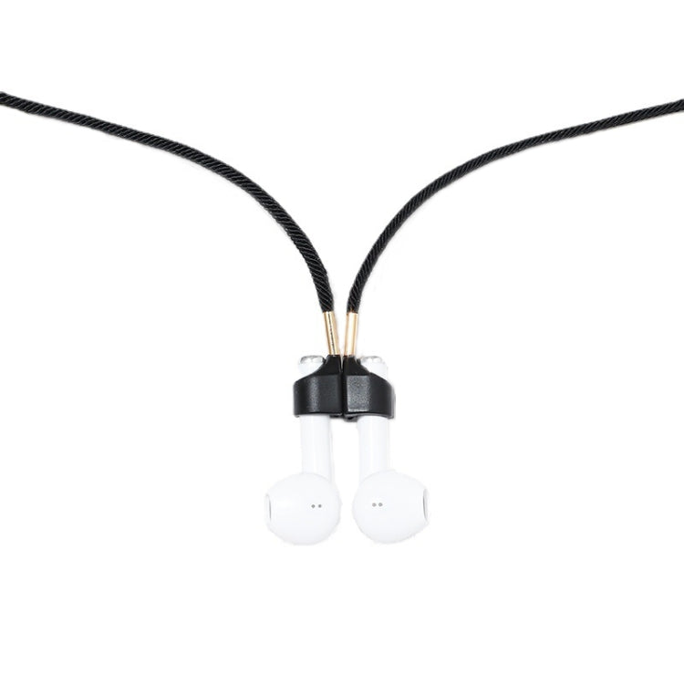 無線耳機亞克力強磁防丟繩，適用於AirPods，紅色，黑色