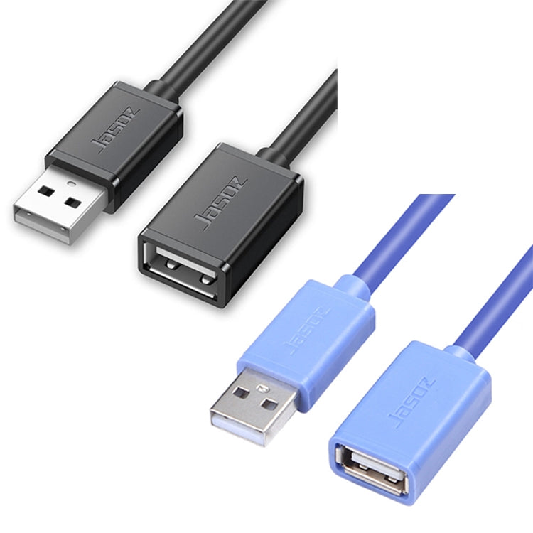 Jasoz USB 公對母無氧銅芯延長數據線，顏色：黑色 0.5m、黑色 1m、黑色 1.5m、黑色 2m、黑色 3m、黑色 5m、深藍色 0.5m、深藍色 1m、深藍色 1.5m、深藍色 2m、深藍色 3m、深藍色 5m、黑色 8m