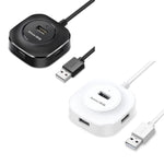 Jasoz 高速 USB2.0 4埠 HUB 1轉4 擴充 HUB，黑色 0.3m、黑色 0.5m、黑色 1.2m、白色 0.3m、白色 0.5m、白色 1.2m