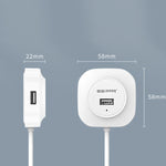 Jasoz 高速 USB2.0 4埠 HUB 1轉4 擴充 HUB，黑色 0.3m、黑色 0.5m、黑色 1.2m、白色 0.3m、白色 0.5m、白色 1.2m