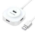 Jasoz 高速 USB2.0 4埠 HUB 1轉4 擴充 HUB，黑色 0.3m、黑色 0.5m、黑色 1.2m、白色 0.3m、白色 0.5m、白色 1.2m